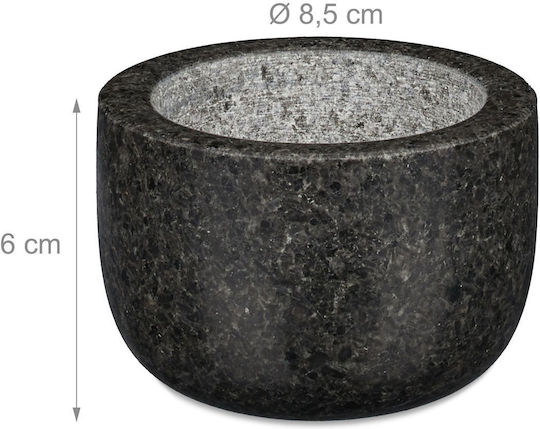 Relaxdays Granite Mortar 8.5x8.5cm