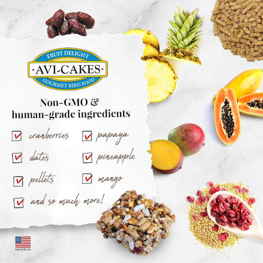Lafeber's Fruit Delight Avi-Cakes Τροφή για Μεσαίους Παπαγάλους 227gr