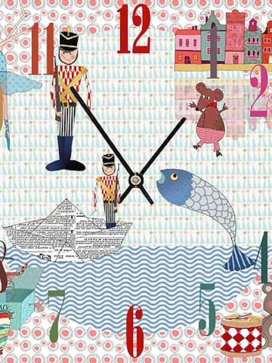 Colourbox Kids Детски стенен часовник Дърво 31εκ.