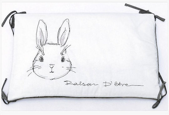 Raison D' Etre Pilotă Pentru Patut Bumbac Rabbit De Niro Gri 120x160cm