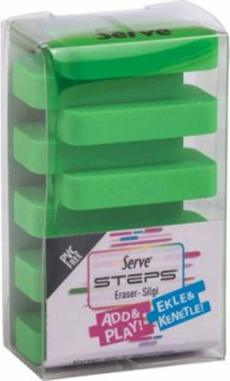 Radieră Steps Neon Serve Verde