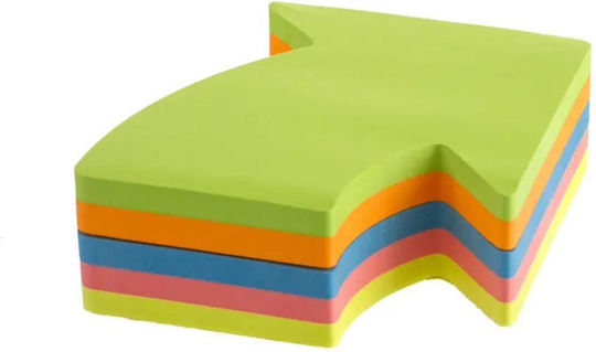 Kores Memo Pads Arrow Shape Neon Colour 70x70mm 250 Pieces
