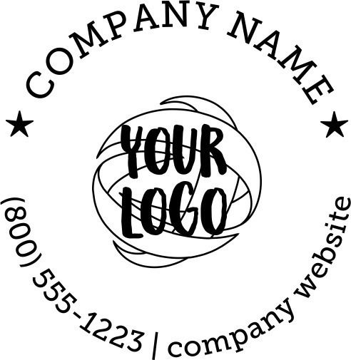 Colop Rund Stempel in Griechisch Sprache