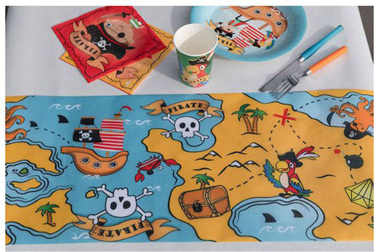 Party Tablecover Runner Handmade Party Santex Pirates 30cmx5m 477518-099