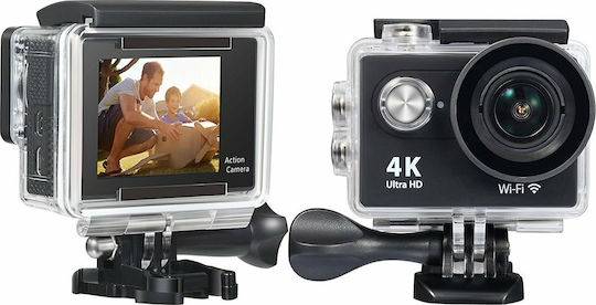 ACP 2049170 Cameră de Acțiune 4K Ultra HD Subacvatică (cu Carcasă) cu Ecran 2" și Wi-Fi Neagră