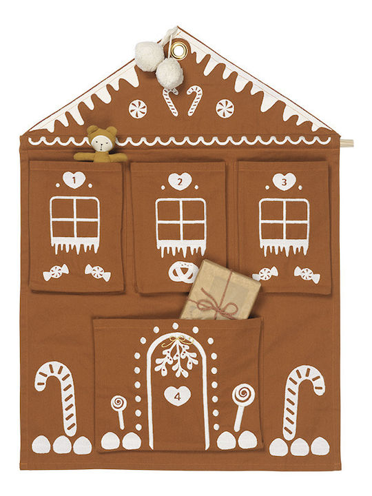 Fabric Hanging Countdown Calendar-Gingerbread