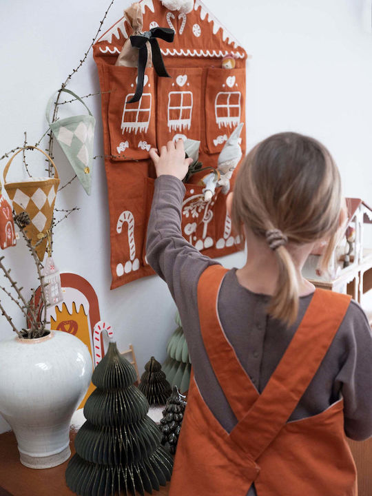 Fabric Hanging Countdown Calendar-Gingerbread