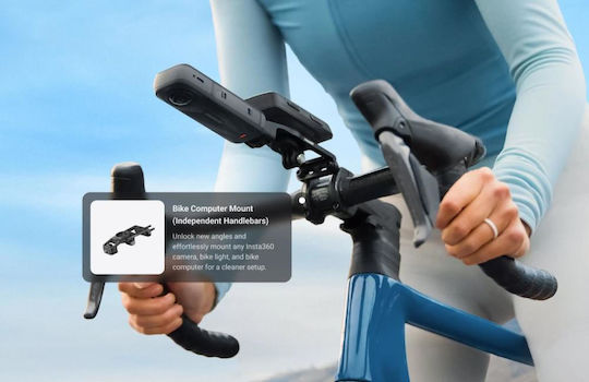 Insta360 x5 Action Camera 8K Cycling Bundle με Οθόνη και Wi-Fi Μαύρη