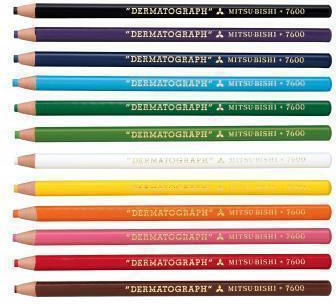 Creioane Colorate Uni Dermatograph 12 Bucăți