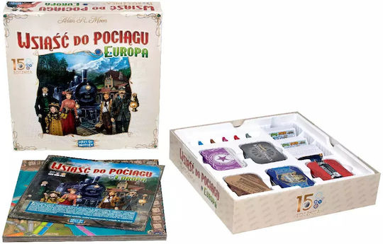 Board Game Ticket to Ride Europe 15th Anniversary (PL) for 2-5 Players 8+ Years Old (PL) Rebel Games