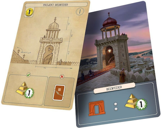Game Expansion 7 Wonders Buildings (PL) for 3-7 Players 10+ Years Old (PL) Rebel Games
