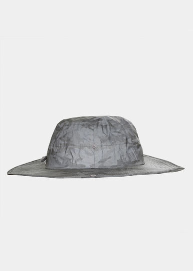 Grey Metallic Fabric Hunting Hat Gray