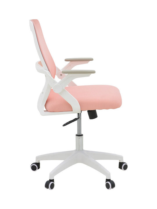 Кресло Офисно с Облегалка Reji Pink-frame White Pakketo