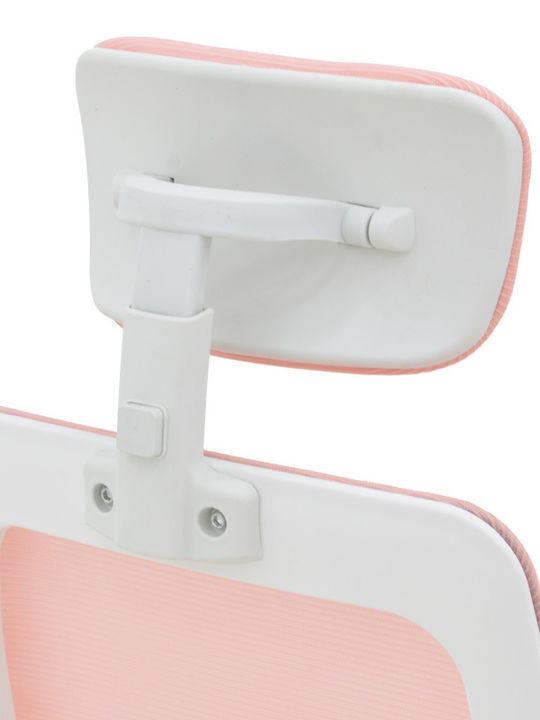 Peja Reclining Office Chair with Fixed Arms Pink-frame White Pakketo
