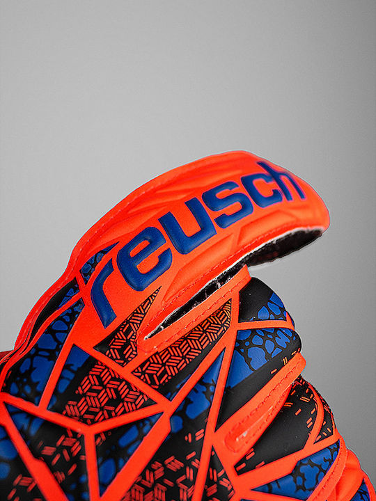 Reusch Attrakt Infinity Solid Kids Goalkeeper Gloves Orange