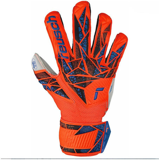 Reusch Attrakt Solid Finger Support Γάντια Τερματοφύλακα Παιδικά Πορτοκαλί
