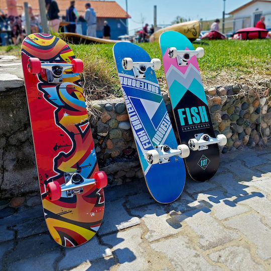Fish Skateboards Street 8" Complete Shortboard Πολύχρωμο