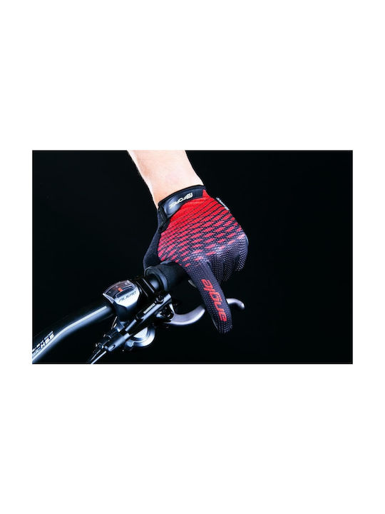 Force Mtb Angle Full Finger Cycling Gloves Adults Red