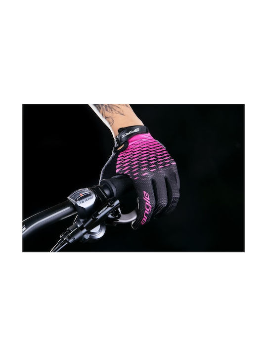 Force Angle Voller Finger Fahrradhandschuhe Erwachsene Rosa
