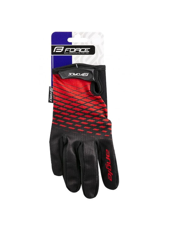 Force Mtb Angle Full Finger Cycling Gloves Adults Red