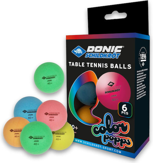 Donic Color Popps Ping Pong Balls 6pcs