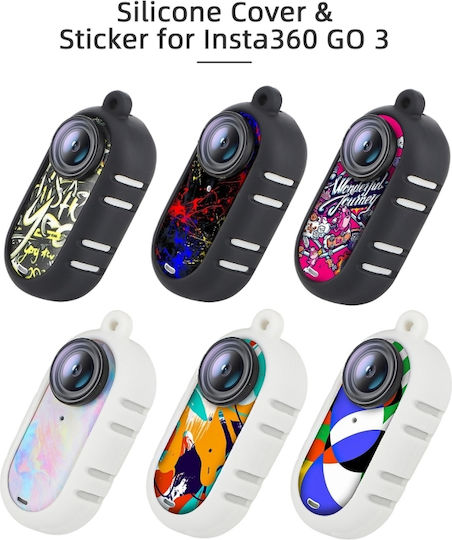 Insta360 Go 3 Sunnylife Cooling Silicone Case Skin Wrap Lens Cover Layer White