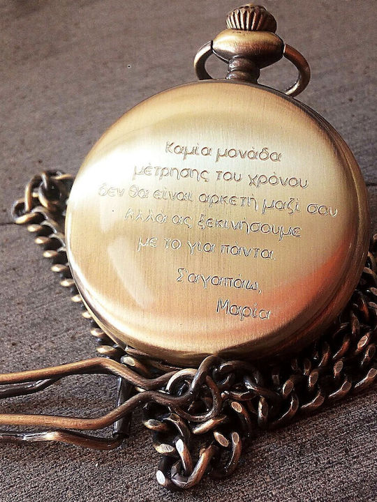 Diodoro Ceas Bărbați 47mm De Buzunar Baterie Aurie