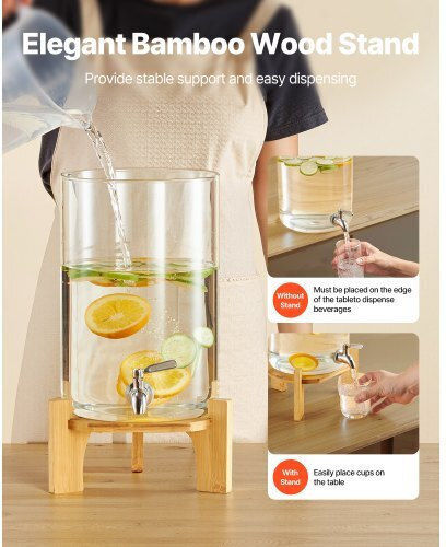 Vevor Dispenser Cold 8lt L20.5 x W20.5 x H43.4 cm