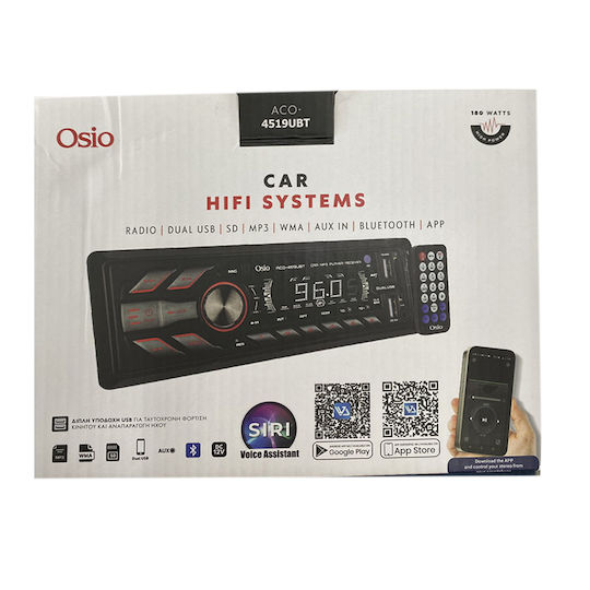 Osio Автомобилно Радио 1 DIN Bluetooth USB