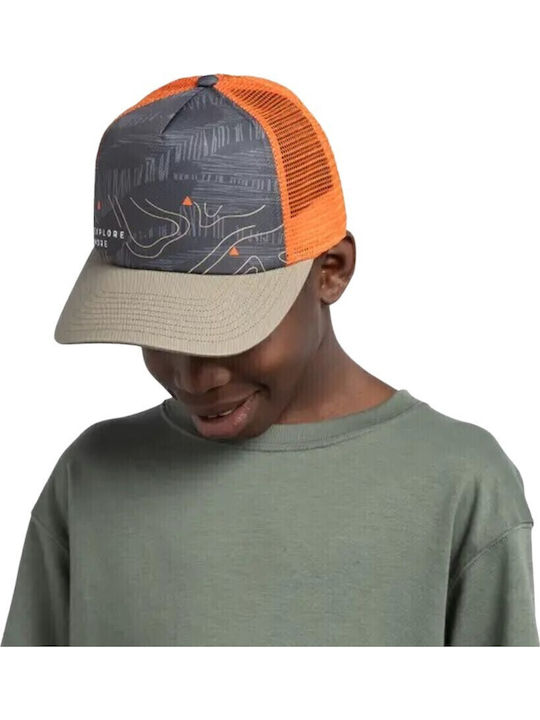 Buff Kids' Jockey Fabric Trucker Cap Multicolour