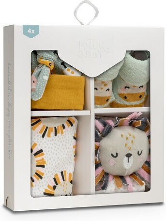 Interbaby Σετ Δώρου για Μωρά για Κορίτσι για 0-6 μηνών 4τμχ