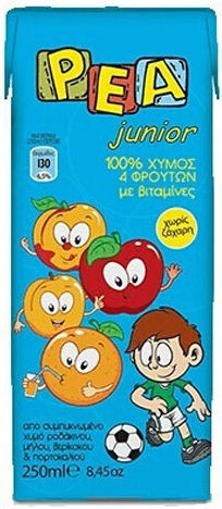 Ρέα Χυμός Junior Πορτοκάλι / Μήλο / Βερίκοκο / Ροδάκινο 250ml