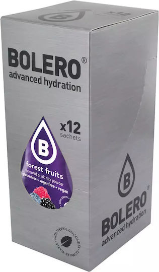 Bolero Juice Powder 1.5L in Water Fruits of the Forest Sugar Free 9gr 12pcs