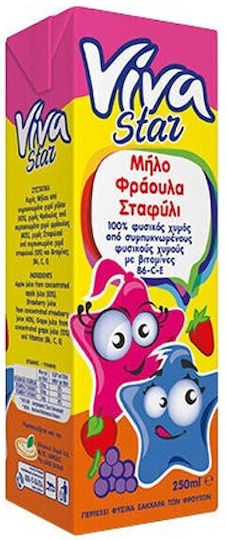 Viva Băutură din Fructe Suc Star Girl Măr / Căpșuni / Struguri 250ml 1buc