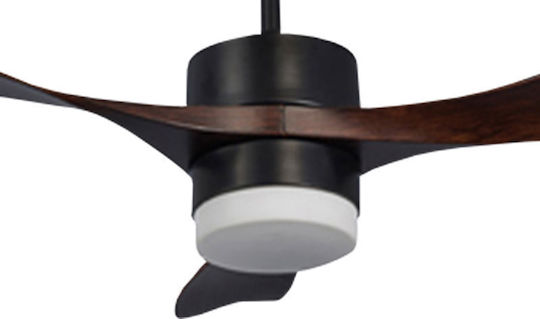 Primo Primo Deckenventilator 140cm mit Leuchte Braun / Schwarz
