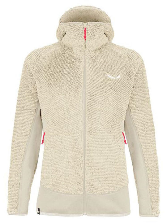 Fleece Damen Jacke Oatmeal Melange