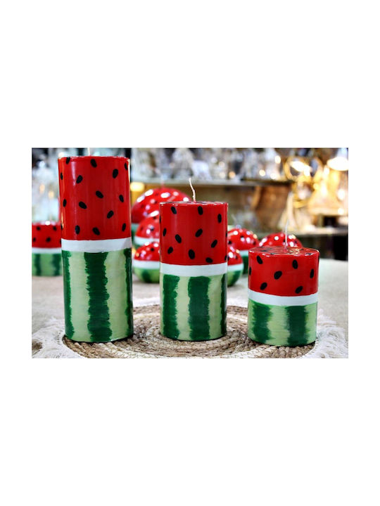 Handmade Candle Watermelon 8 X 15 Cm