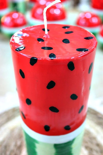 Handmade Watermelon Candle 8 X 20 Cm
