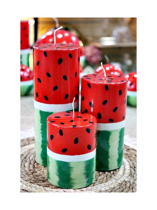 Handmade Watermelon Candle 8 X 20 Cm