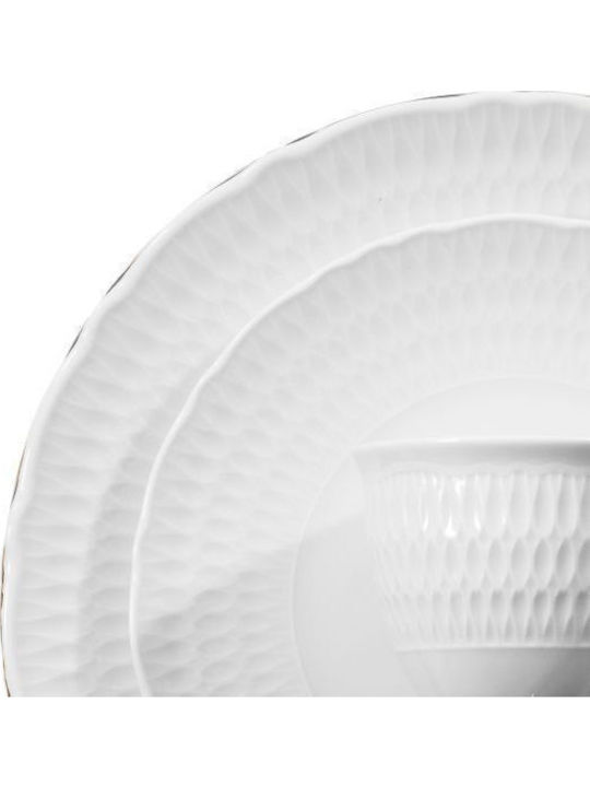 Cmielow Set Tassen Tee aus Porzellan Weiß 250ml 6Stück