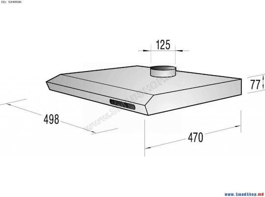 Beko Freestanding Vent Hood 50cm White