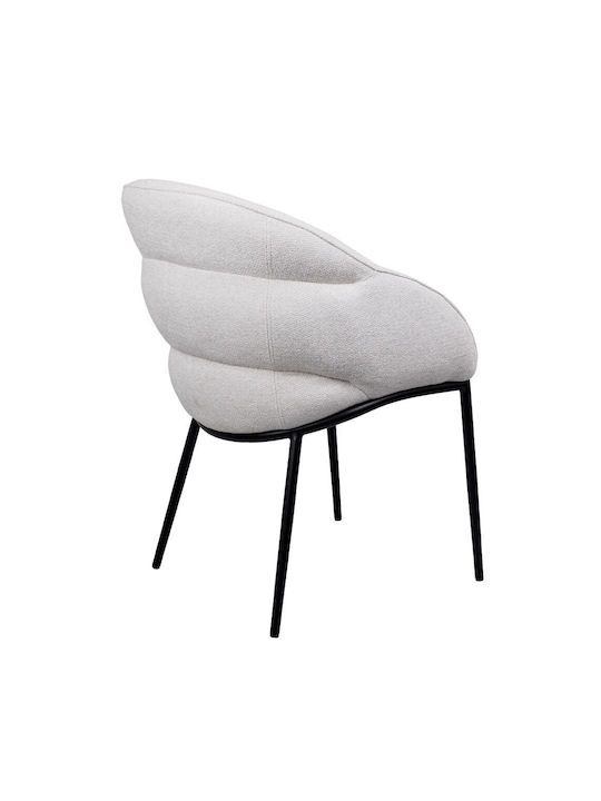 Carmen Dining Room Fabric Chair Cream 59x60.5x83.5cm 2pcs