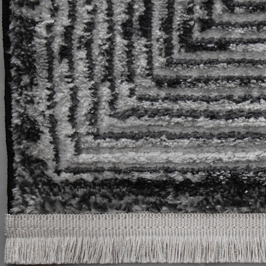 Saray Home Halic Modern Bedroom Rugs Set Gray HL606 GR 3pcs