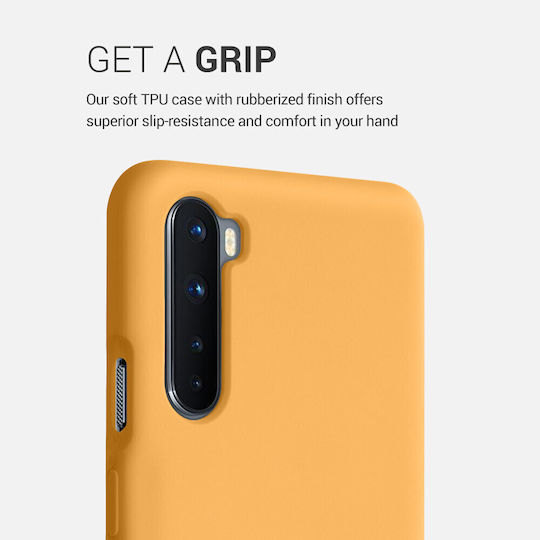 KWmobile Umschlag Rückseite Silikon Gelb (OnePlus Nord)