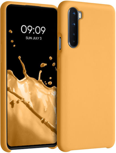 KWmobile Umschlag Rückseite Silikon Gelb (OnePlus Nord)