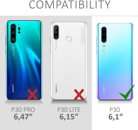 Kalibri Umschlag Rückseite Braun (Huawei P30)