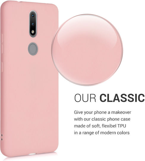 KWmobile Umschlag Rückseite Silikon Rose Gold (Nokia 2.4)