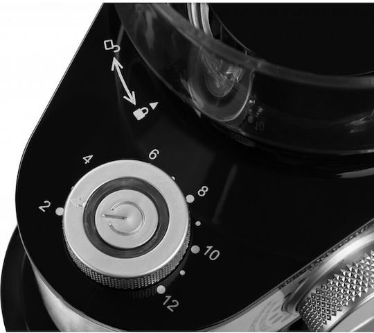 ECG KM 1412 Electric Coffee Grinder 200W for 240gr Beans and 18 Grind Levels Black