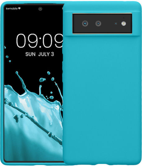 KWmobile Umschlag Rückseite Silikon Hellblau (Google Pixel 6)