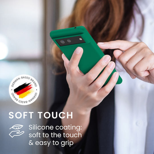 KWmobile Umschlag Rückseite Silikon Grün (Google Pixel 6)